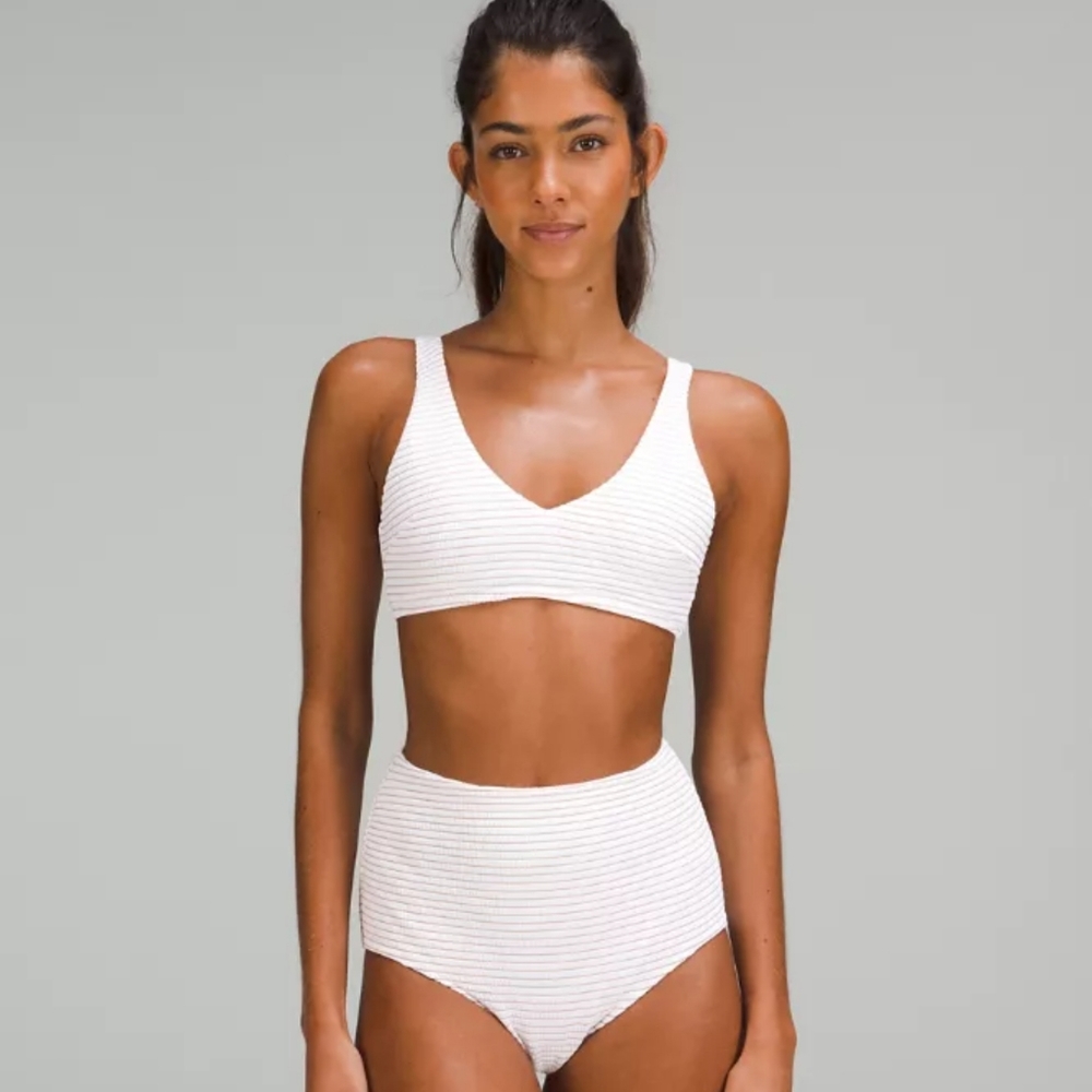 Lululemon Smocked Swimsuit Bikini (2 Tops + Bottoms) - Size 12 - Like New